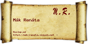 Mák Renáta névjegykártya